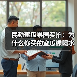 民勤蜜瓜果园实拍:为什么你买的蜜瓜像喝水一样没味?(图3) 民勤蜜瓜果园实拍:为什么你买的蜜瓜像喝水一样没味?(图3)