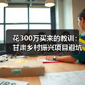花300万买来的教训:甘肃乡村振兴项目避坑指南(图3) 花300万买来的教训:甘肃乡村振兴项目避坑指南(图3)
