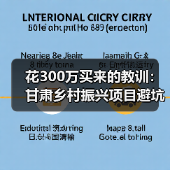 花300万买来的教训:甘肃乡村振兴项目避坑指南(图4) 花300万买来的教训:甘肃乡村振兴项目避坑指南(图4)