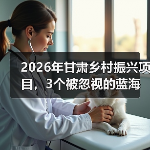 2026年甘肃乡村振兴项目,3个被忽视的蓝海方向(图4) 2026年甘肃乡村振兴项目,3个被忽视的蓝海方向(图4)