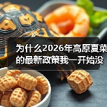 为什么2026年高原夏菜的最新政策我一开始没看懂？