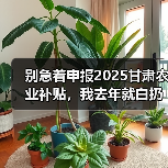 别急着申报2025甘肃农业补贴,我去年就白扔了3万(图3) 别急着申报2025甘肃农业补贴,我去年就白扔了3万(图3)