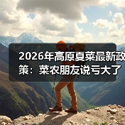 2026年高原夏菜最新政策:菜农朋友说亏大了,其实暗藏机会(图2) 2026年高原夏菜最新政策:菜农朋友说亏大了,其实暗藏机会(图2)